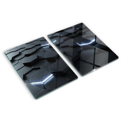 Schneidebrett glas Sechseckiges Muster mit 3D-Effekt