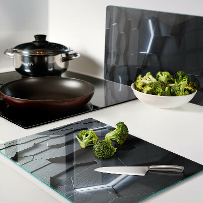 Schneidebrett glas Sechseckiges Muster mit 3D-Effekt