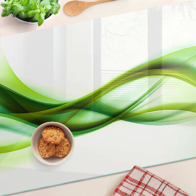 Glas schneidebrett Wellen in Grüntönen