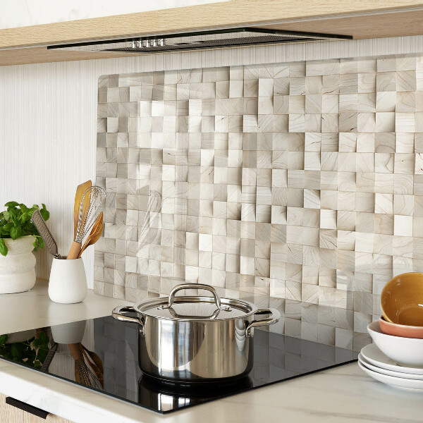 Schneidebrett Mosaikmotiv in neutralen Farbtönen