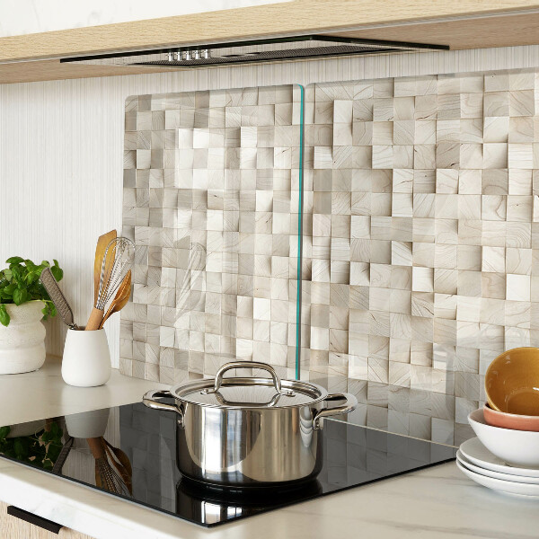 Schneidebrett Mosaikmotiv in neutralen Farbtönen