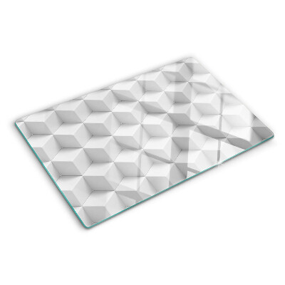 Schneidebrett glas Dreidimensionales hexagonales Muster