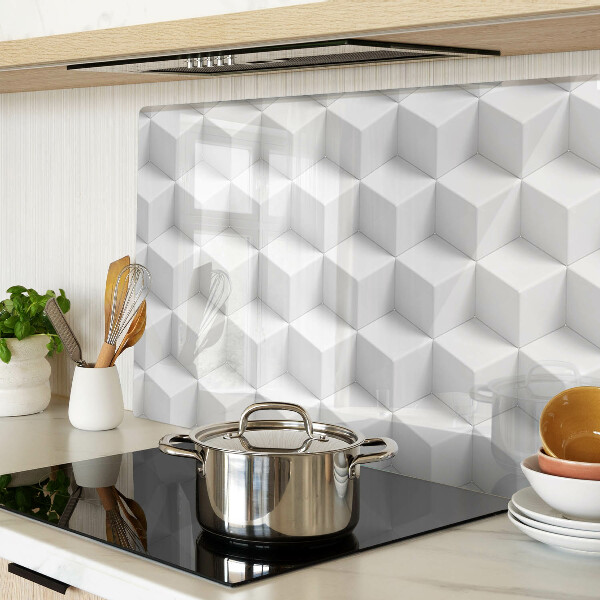 Schneidebrett Glas mit dreidimensionalem hexagonalem Muster