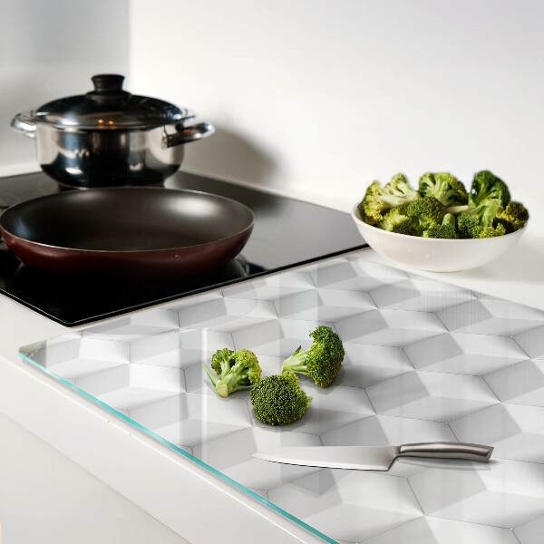 Schneidebrett glas Dreidimensionales hexagonales Muster