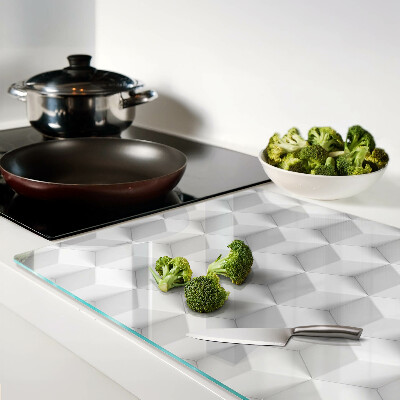 Schneidebrett glas Dreidimensionales hexagonales Muster