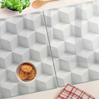 Schneidebrett glas Dreidimensionales hexagonales Muster
