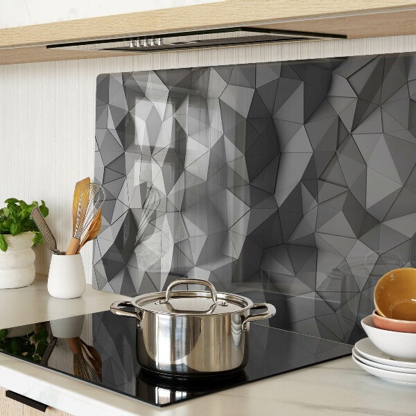 Glas schneidebrett Abstraktes geometrisches Muster in Grautönen