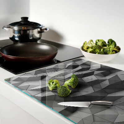 Glas schneidebrett Abstraktes geometrisches Muster in Grautönen