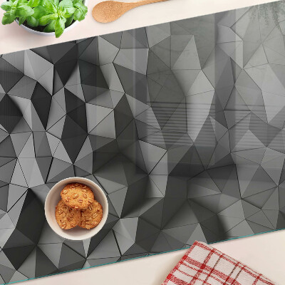 Glas schneidebrett Abstraktes geometrisches Muster in Grautönen