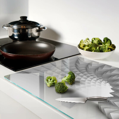 Schneidebrett glas 3D-geometrisches Muster