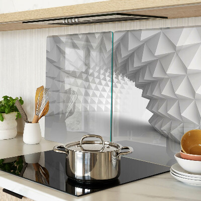 Schneidebrett Glas mit 3D-geometrischem Muster