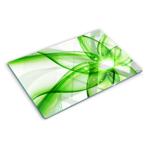 Glas schneidebrett Grüne abstrakte Wellen