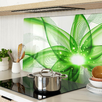 Glas schneidebrett Grüne abstrakte Wellen