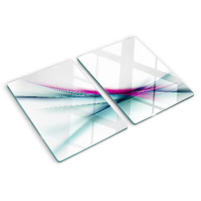 Schneidebrett mit abstraktem Farbwellen-Motiv