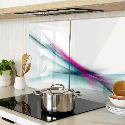 Schneidebrett mit abstraktem Farbwellen-Motiv