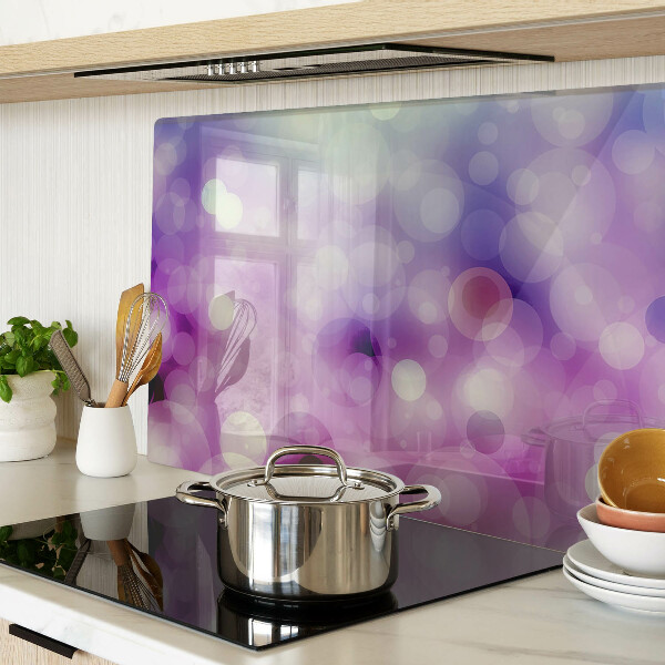 Glas schneidebrett Bokeh in Lila- und Rosatönen