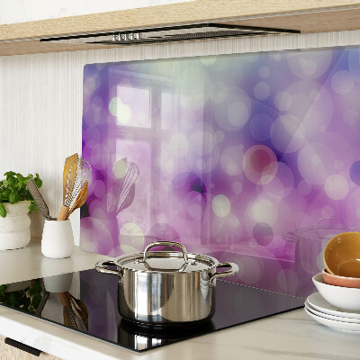 Glas schneidebrett Bokeh in Lila- und Rosatönen
