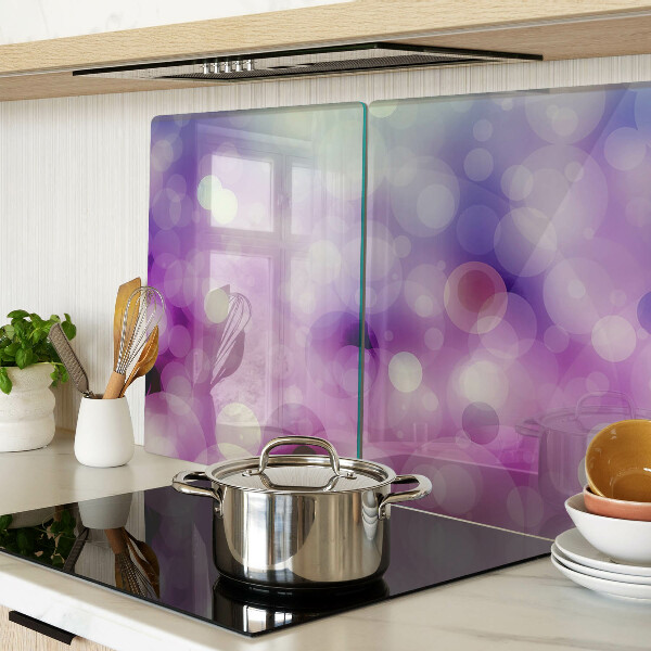 Glas schneidebrett Bokeh in Lila- und Rosatönen