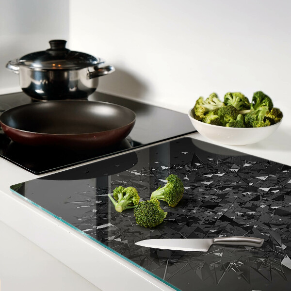 Glas-Schneidebrett mit abstraktem geometrischem Muster