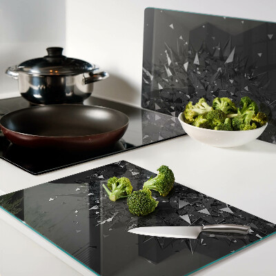 Glas-Schneidebrett mit abstraktem geometrischem Muster