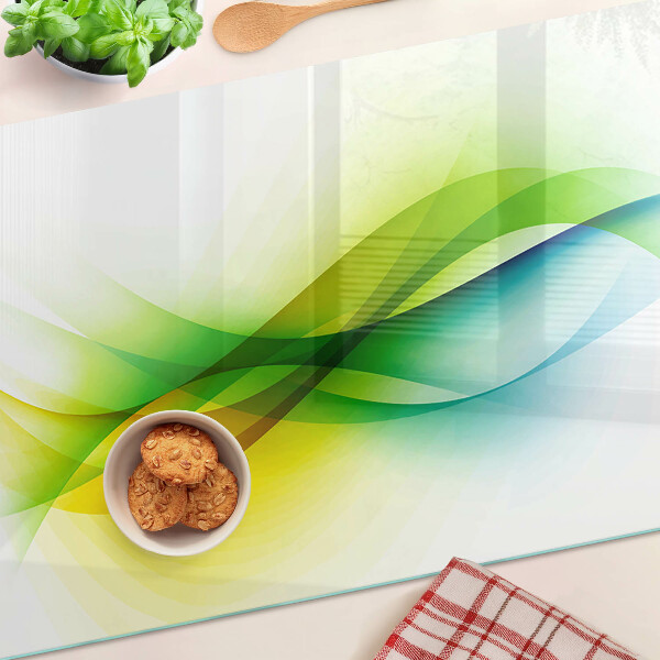 Schneidebrett glas Abstrakte Farbwellen