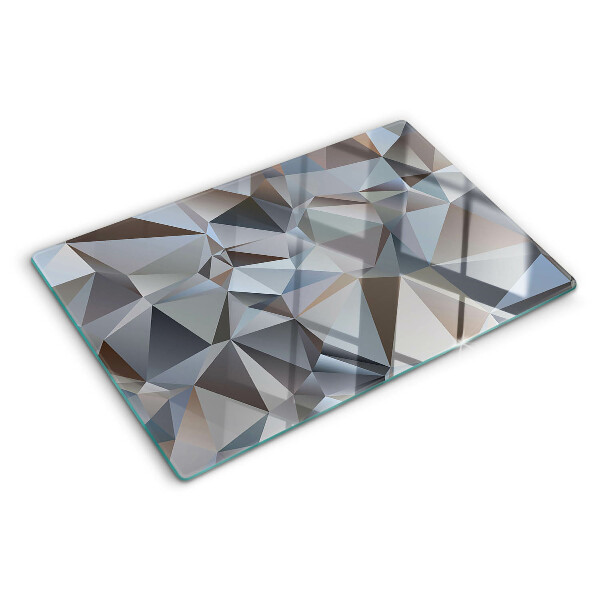 Glas Schneidebrett mit Diamantschliffmuster