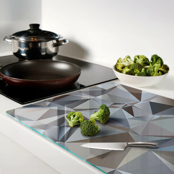 Glas Schneidebrett mit Diamantschliffmuster