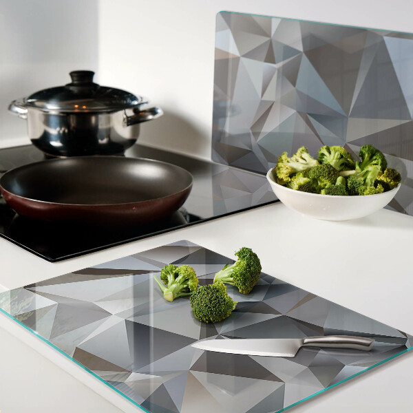 Glas Schneidebrett mit Diamantschliffmuster