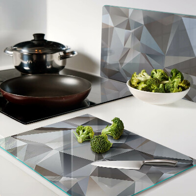 Glas Schneidebrett mit Diamantschliffmuster