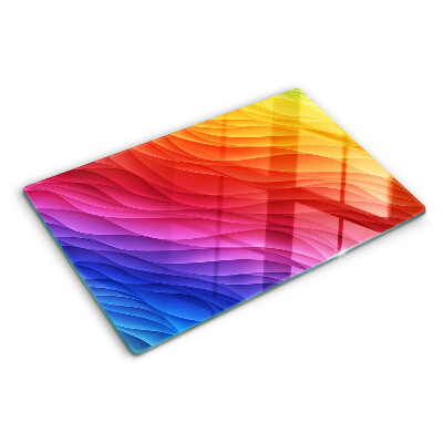 Schneidebrett mit Farbwellen-Design