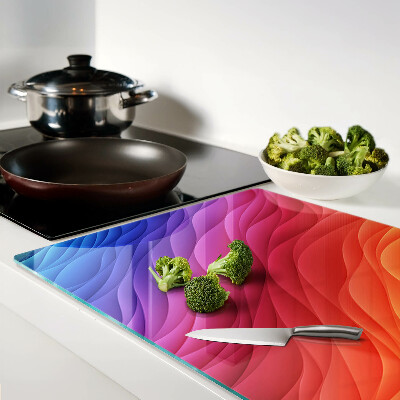 Schneidebrett mit Farbwellen-Design