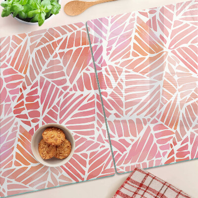 Glas schneidebrett Blätter in Pastelltönen