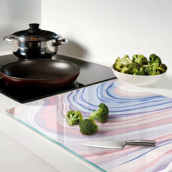 Schneidebrett mit marmoriertem Muster in Pastellfarben