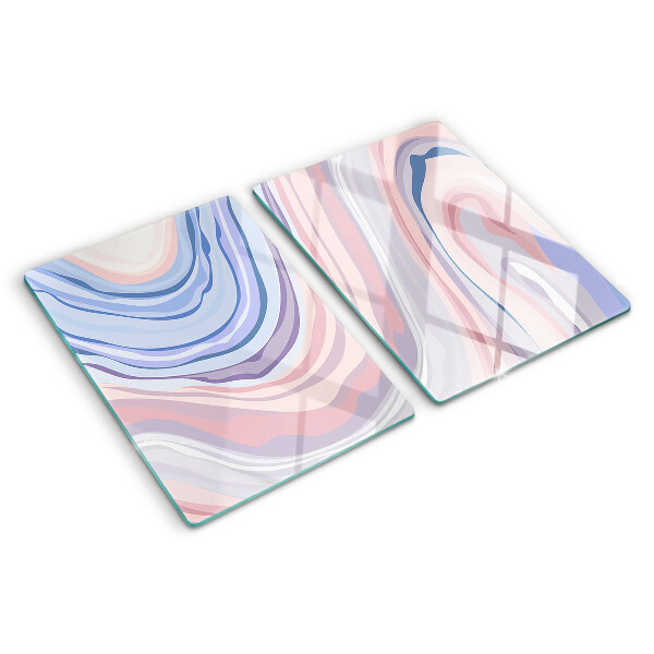 Schneidebrett mit marmoriertem Muster in Pastellfarben