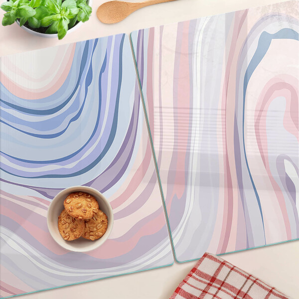 Schneidebrett mit marmoriertem Muster in Pastellfarben