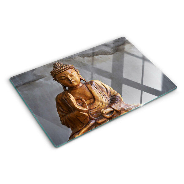 Schneidebrett glas Buddha in Meditation