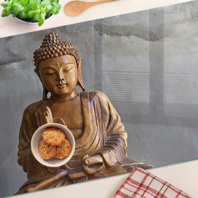 Schneidebrett glas Buddha in Meditation