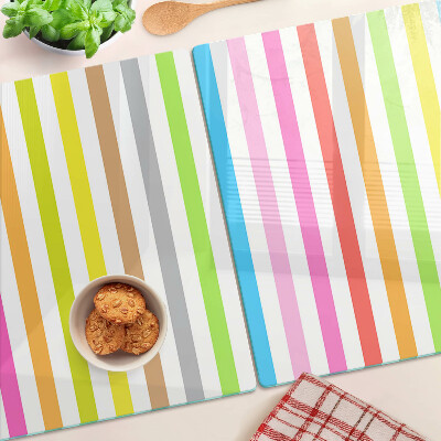 Schneidebrett Regenbogenfarbene Streifen