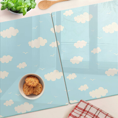 Schneidebrett glas Wolken am Himmel