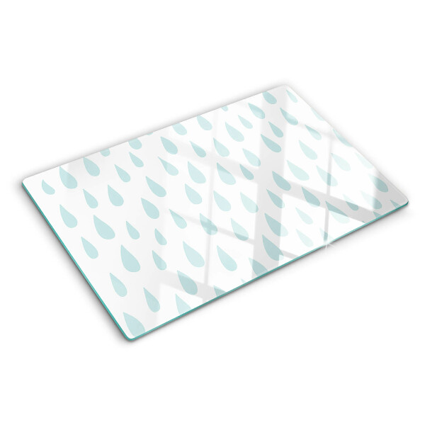 Glas schneidebrett Regentropfen