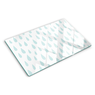 Glas schneidebrett Regentropfen