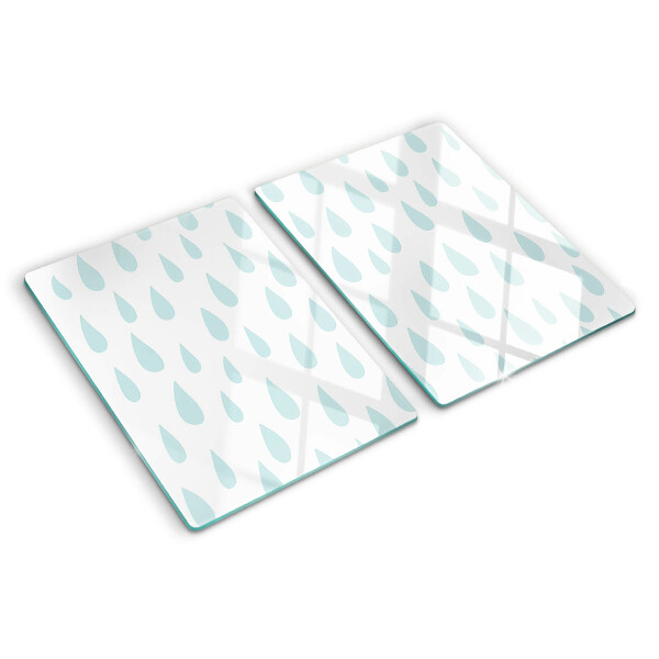 Glas schneidebrett Regentropfen