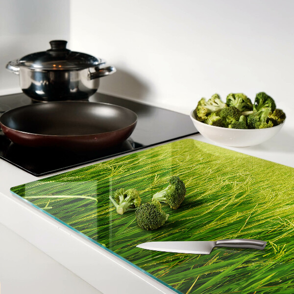 Schneidebrett glas Grüne Graswiese