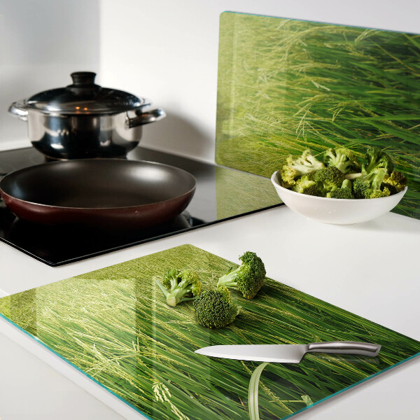 Schneidebrett glas Grüne Graswiese