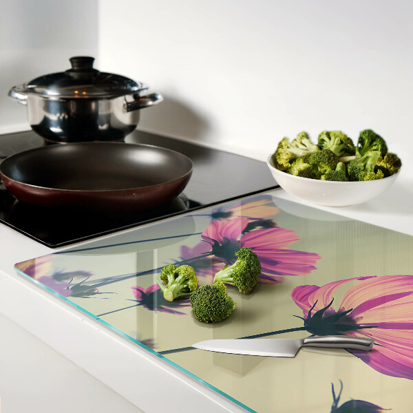 Glas schneidebrett Blumen in Pastelltönen