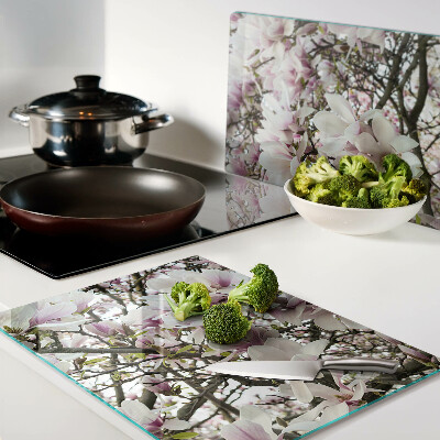 Schneidebrett Magnolienblüten