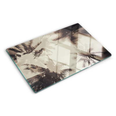 Schneidebrett Palmen auf einfarbigem Hintergrund