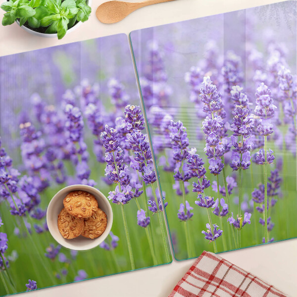 Schneidebrett Lavendelfeld