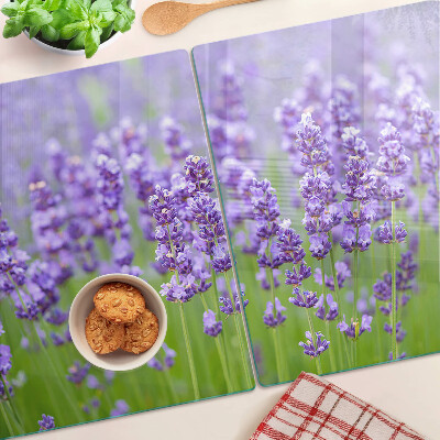 Schneidebrett Lavendelfeld