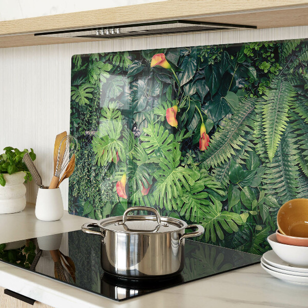 Schneidebrett Tropischer Dschungel mit Blumen